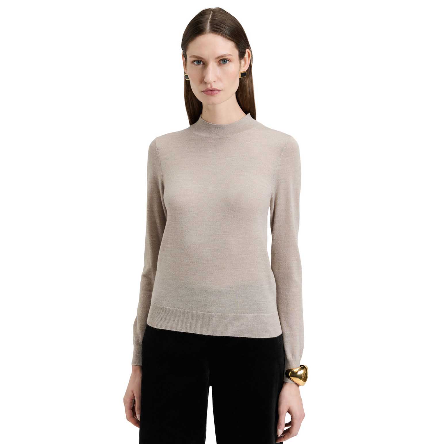 Veronika Maine Fine Gauge Long Sleeve Mock Neck